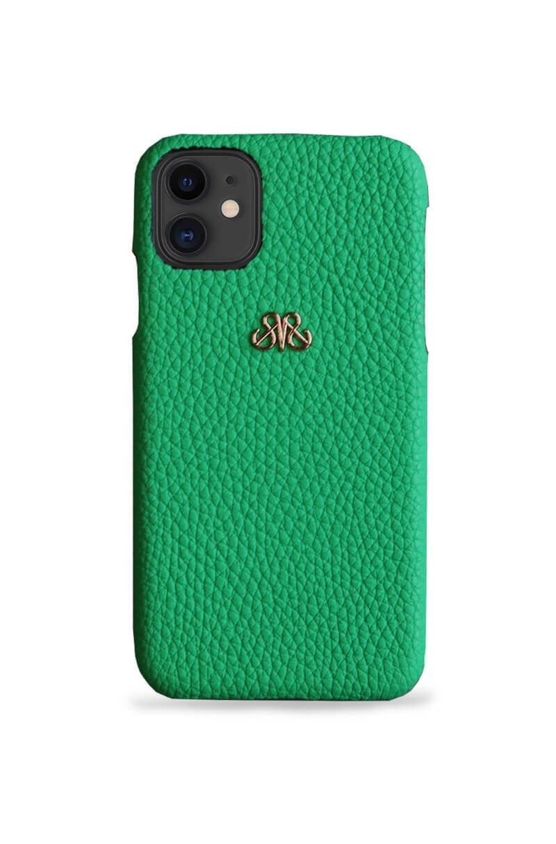 Deri iPhone Kılıf 11 Yeşil Togo Full Deri