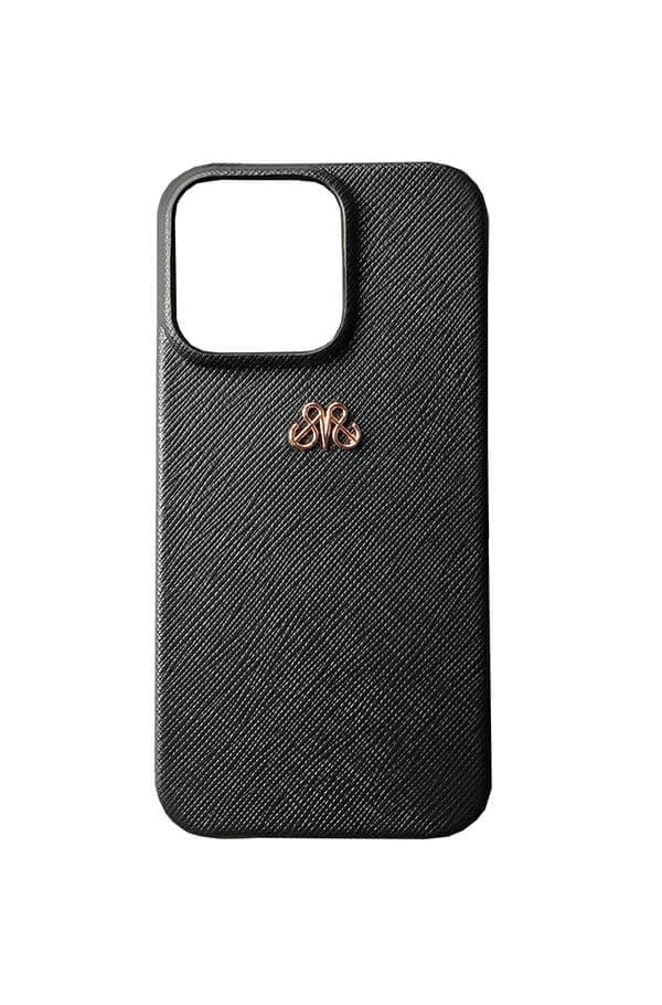 Deri iPhone Kılıf 13 Mini Siyah Saffiano