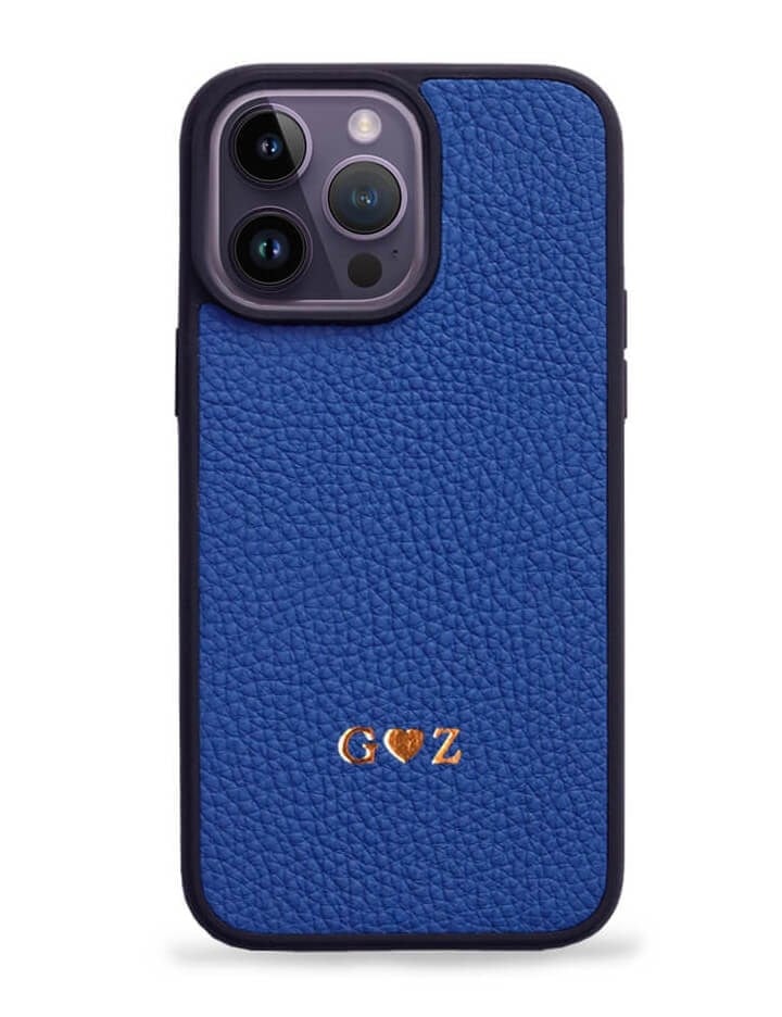 Deri iPhone Kılıf 14 Pro Max  Mavi Togo