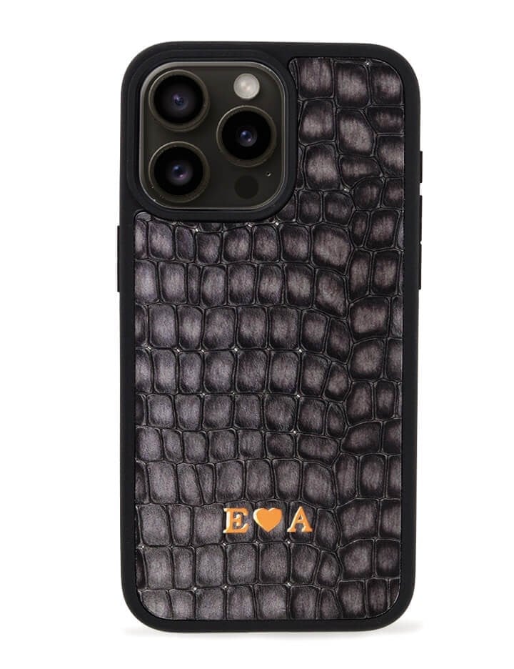 Deri iPhone Kılıf 15 Pro Max Premium Füme