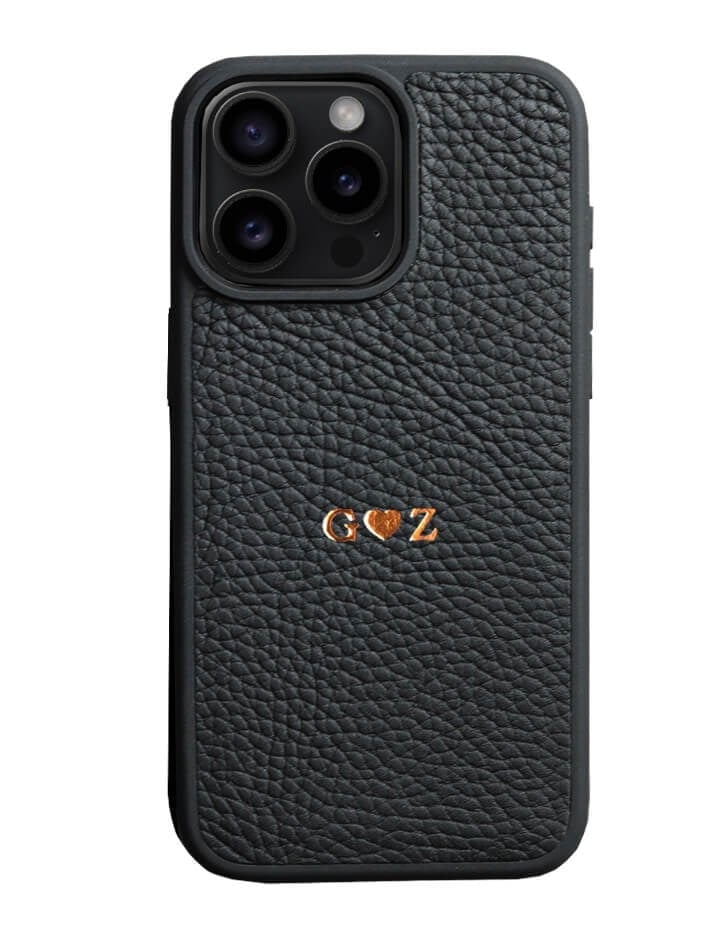 Deri iPhone Kılıf 16 Pro Siyah Togo