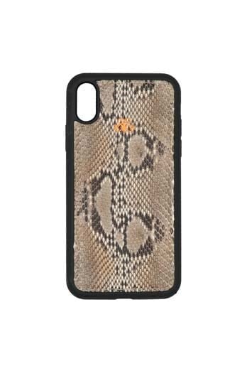 Deri iPhone Kılıf Xr  Alacali Piton