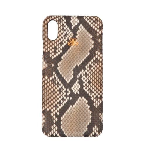 Deri iPhone Kılıf Xs Max Alacalı Piton