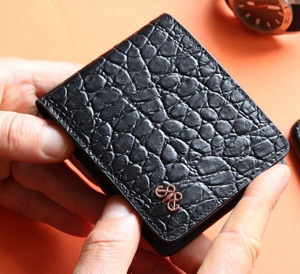 Erkek Deri Cüzdan Siyah Baby Croco