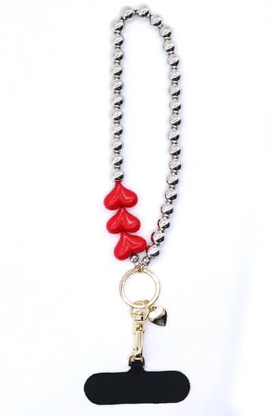 Telefon Bilek Askı Red Hearts