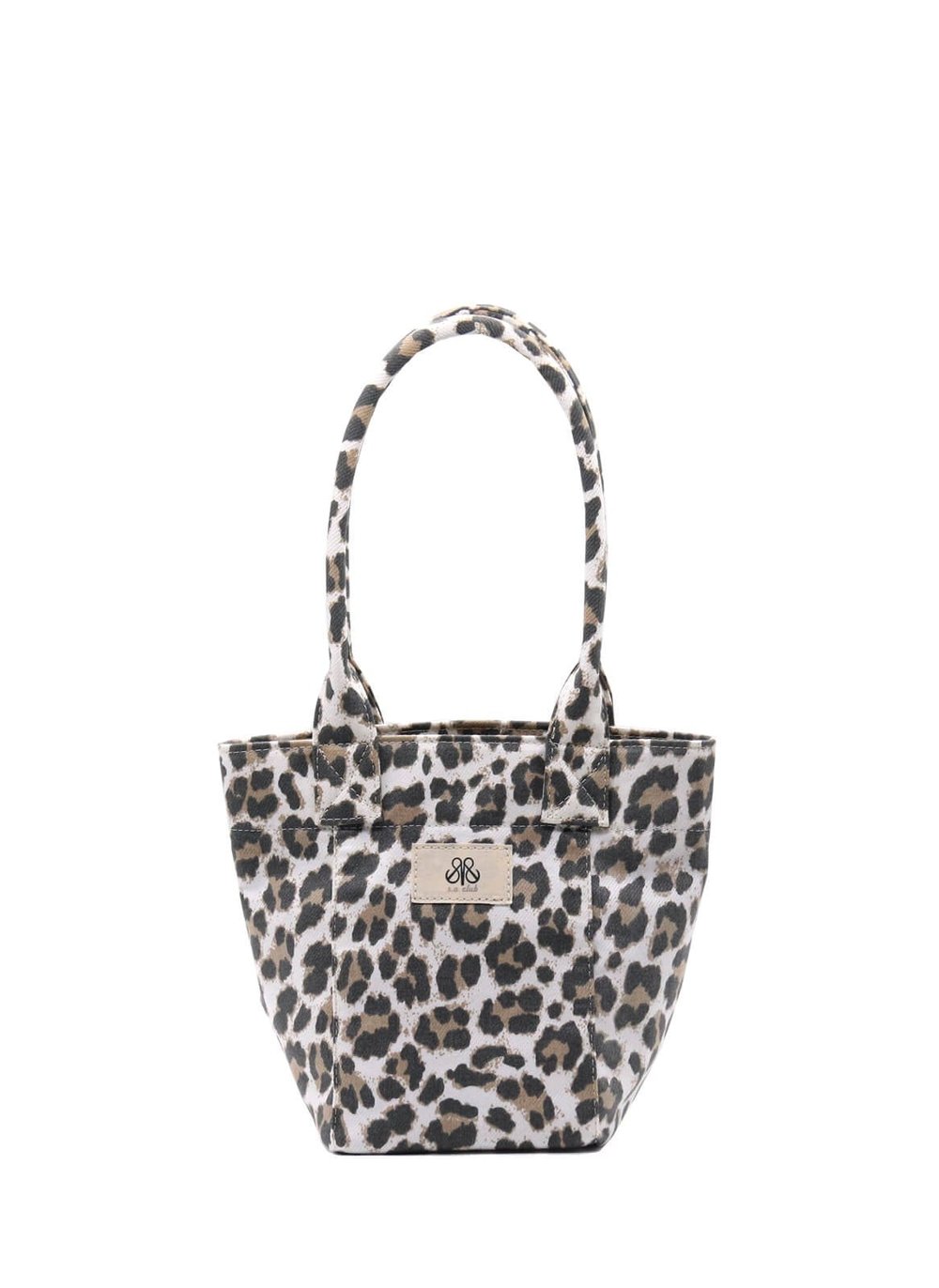 Mini Tote Çanta Beyaz Leopar Small