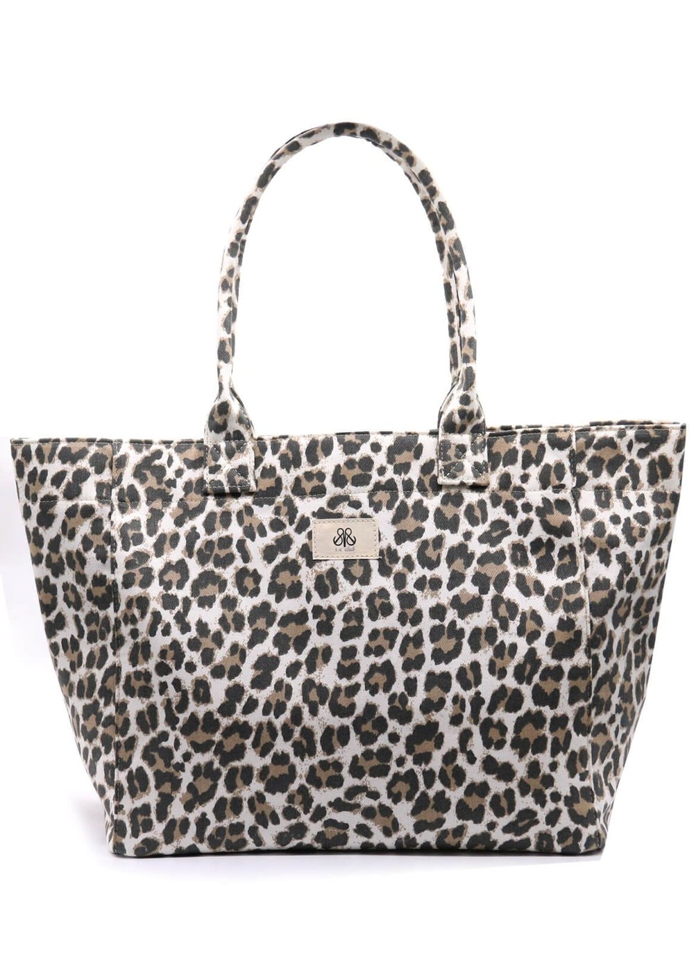 Tote Çanta Beyaz Leopar Large