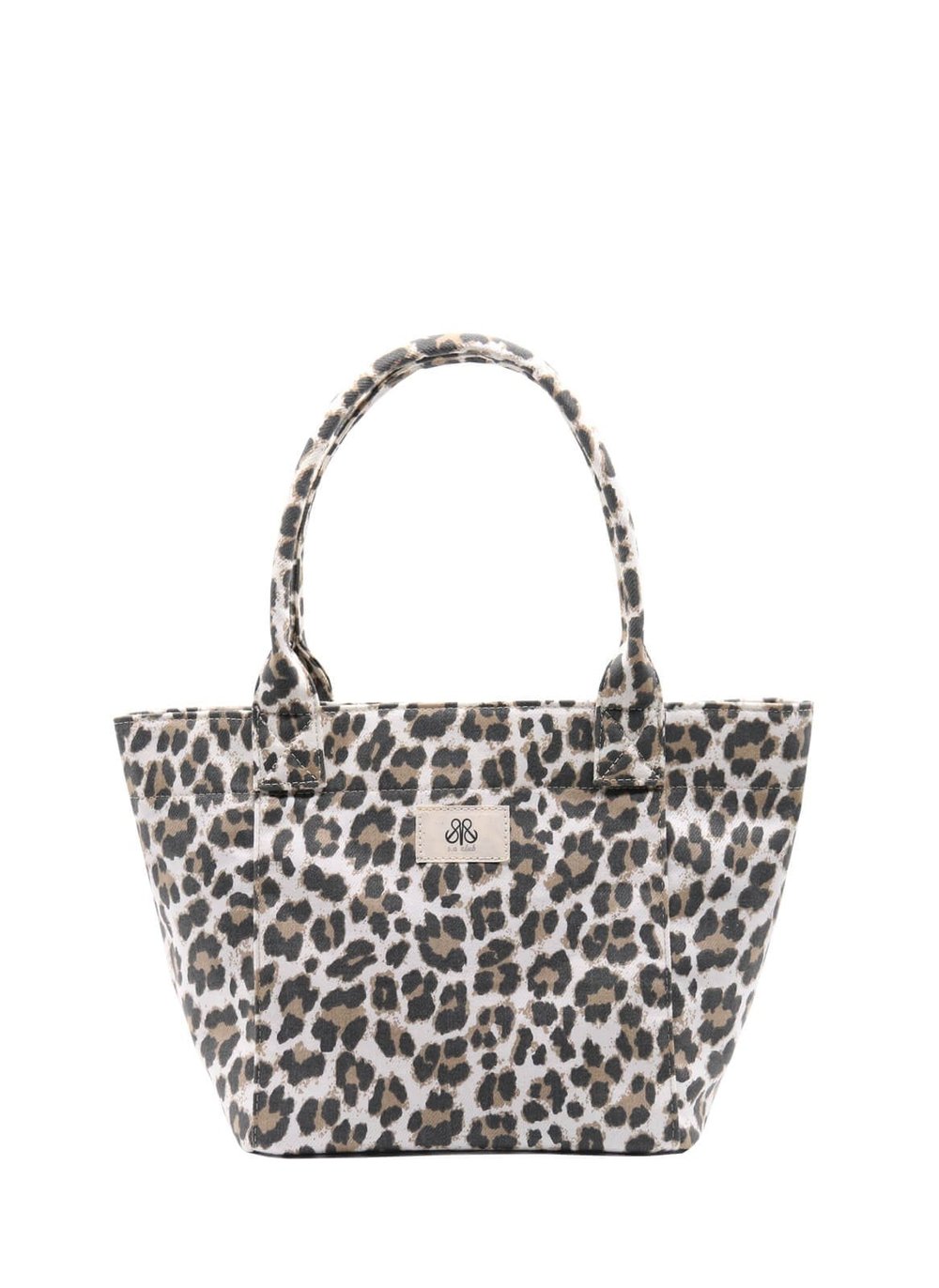 Tote Çanta Beyaz Leopar Medium