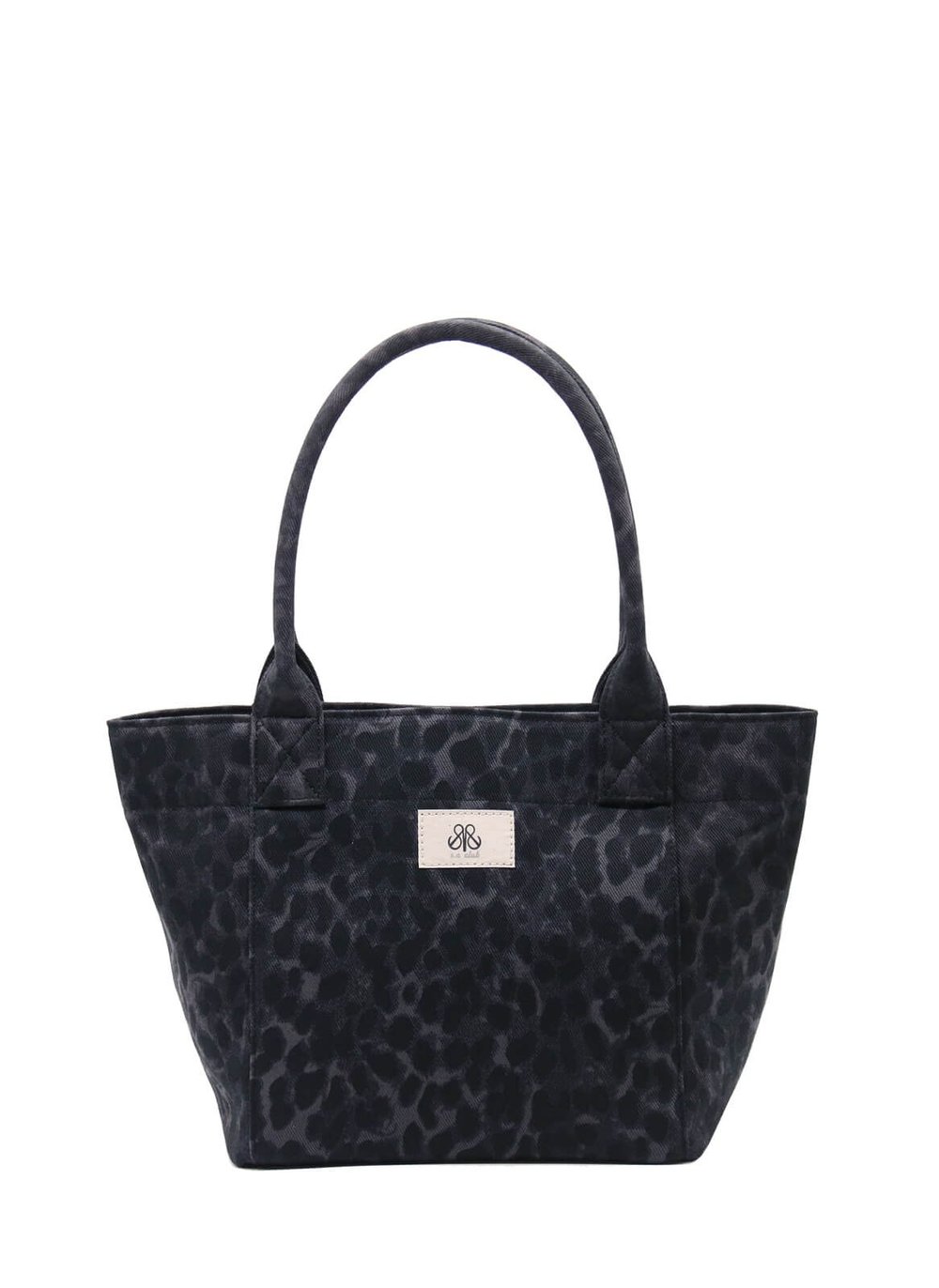 Tote Çanta Siyah Leopar Medium