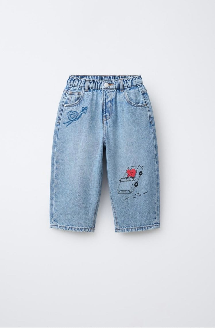 Kalp ♥️ Baskılı Jeans