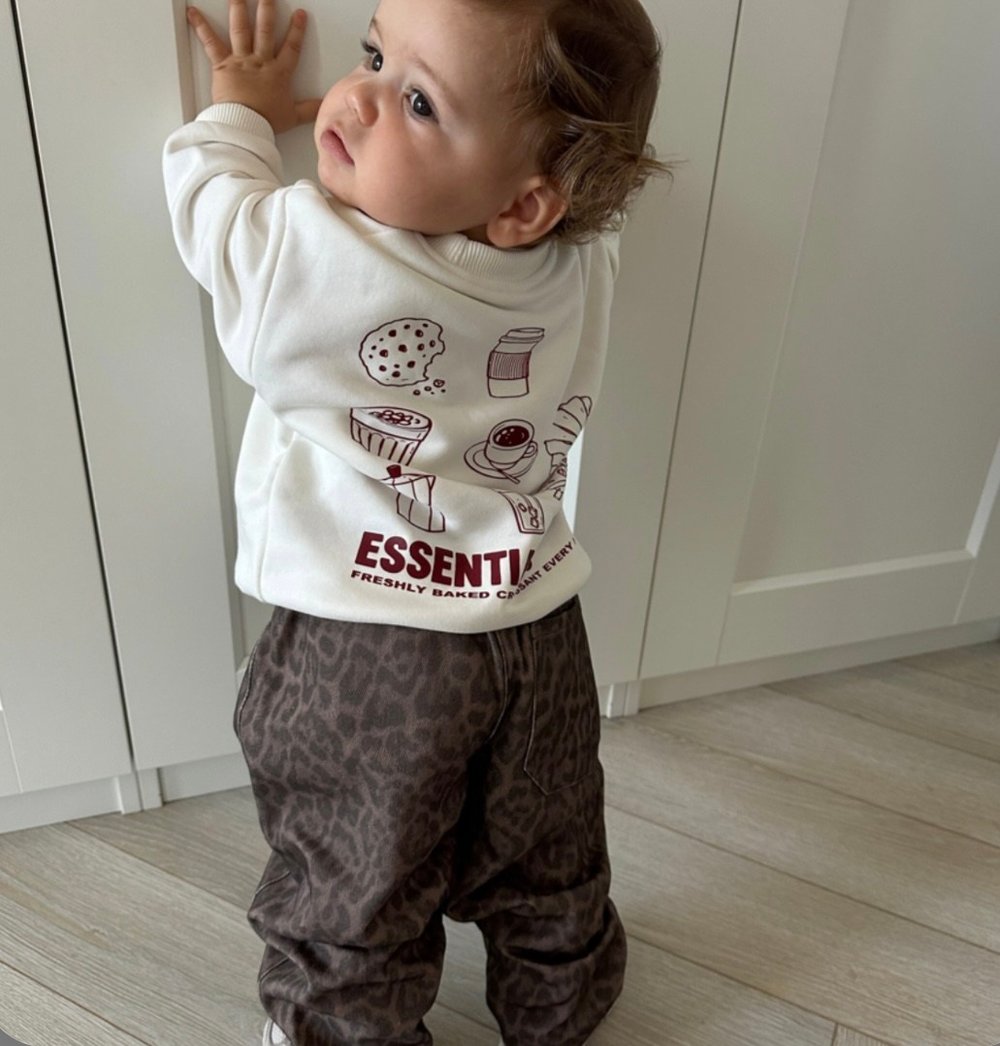 Leopar desenli kot pantolon