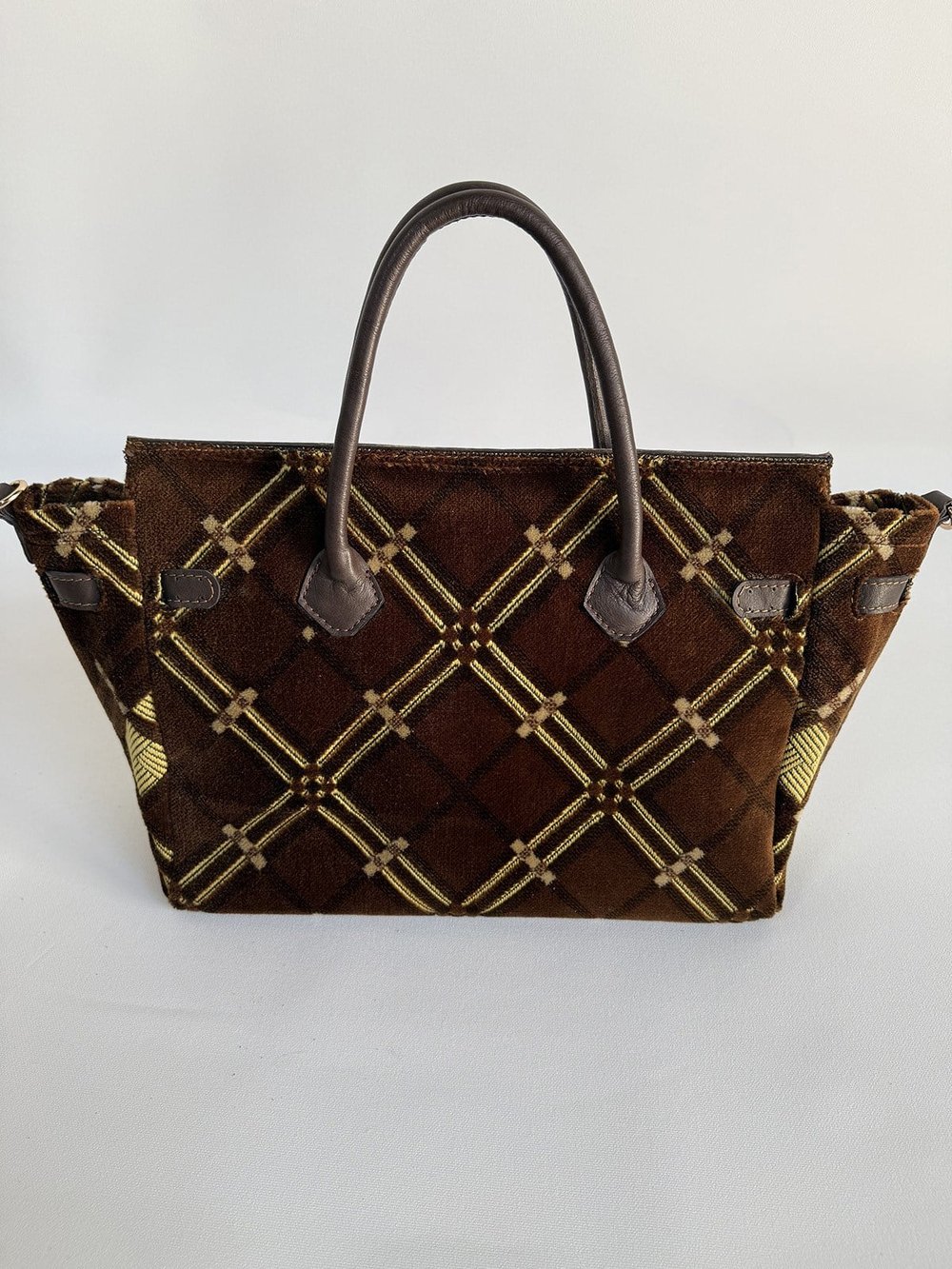 Desaryou Çanta Kilim ve Kahverengi Deri 