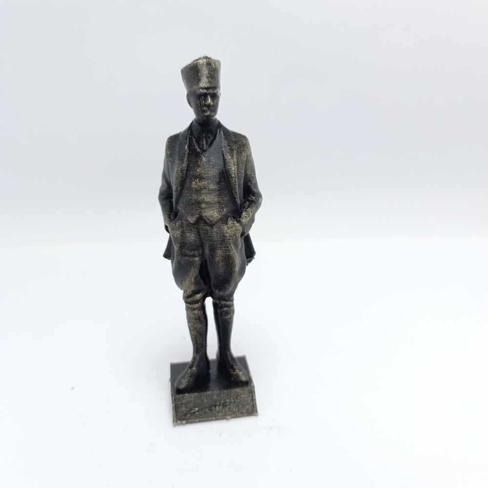 Ayakta Atatürk Figürü - Gold - Teraryum Malzemesi