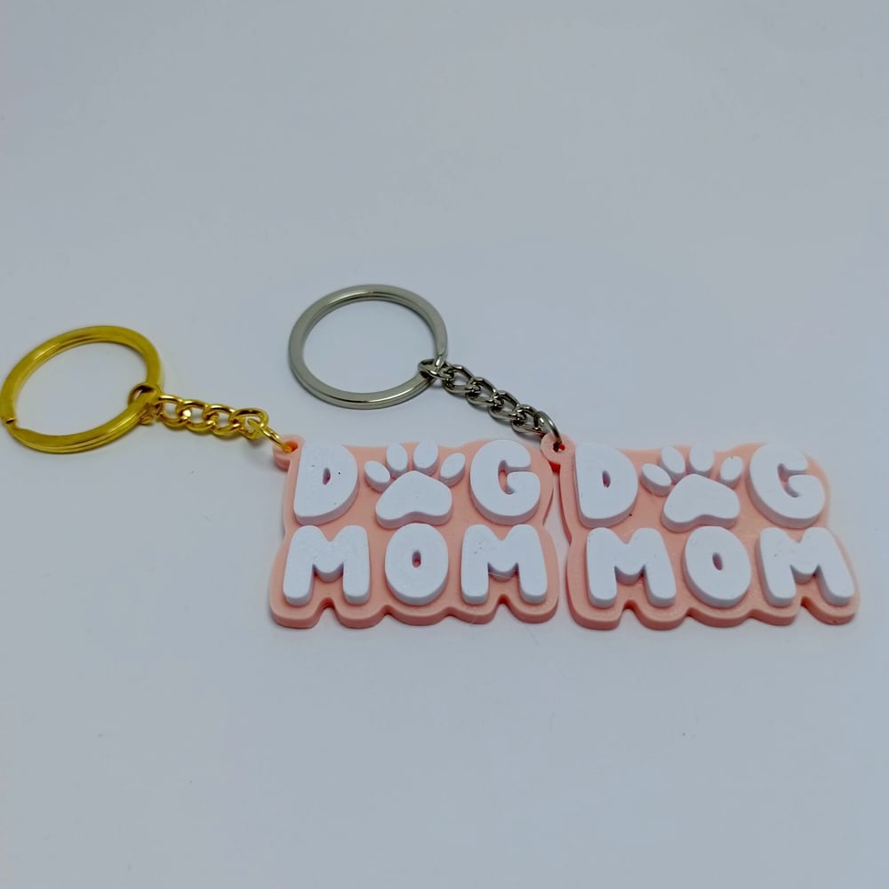 Dog Mom - Pembe  - Anahtarlık