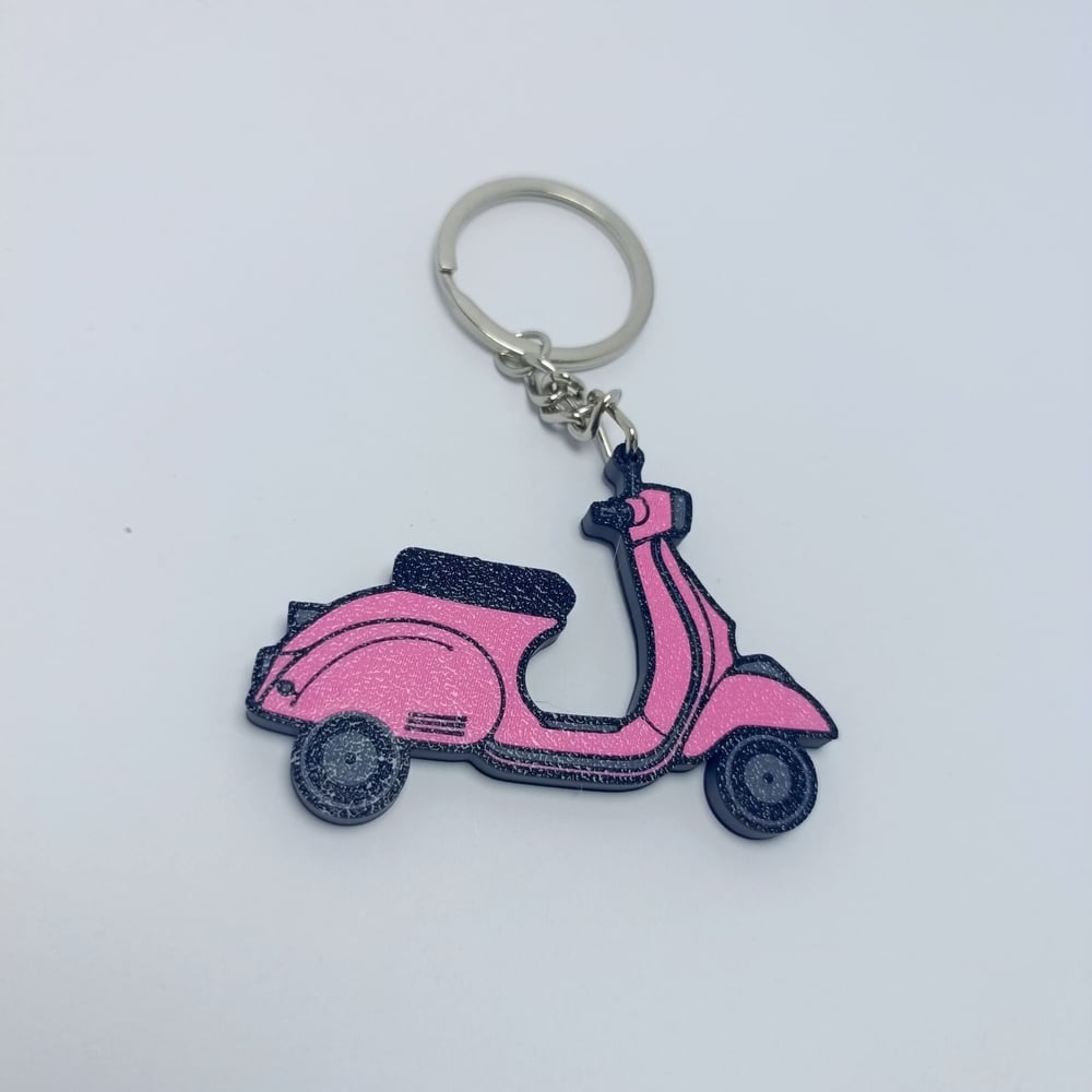 Pembe Motorsiklet Anahtarlık