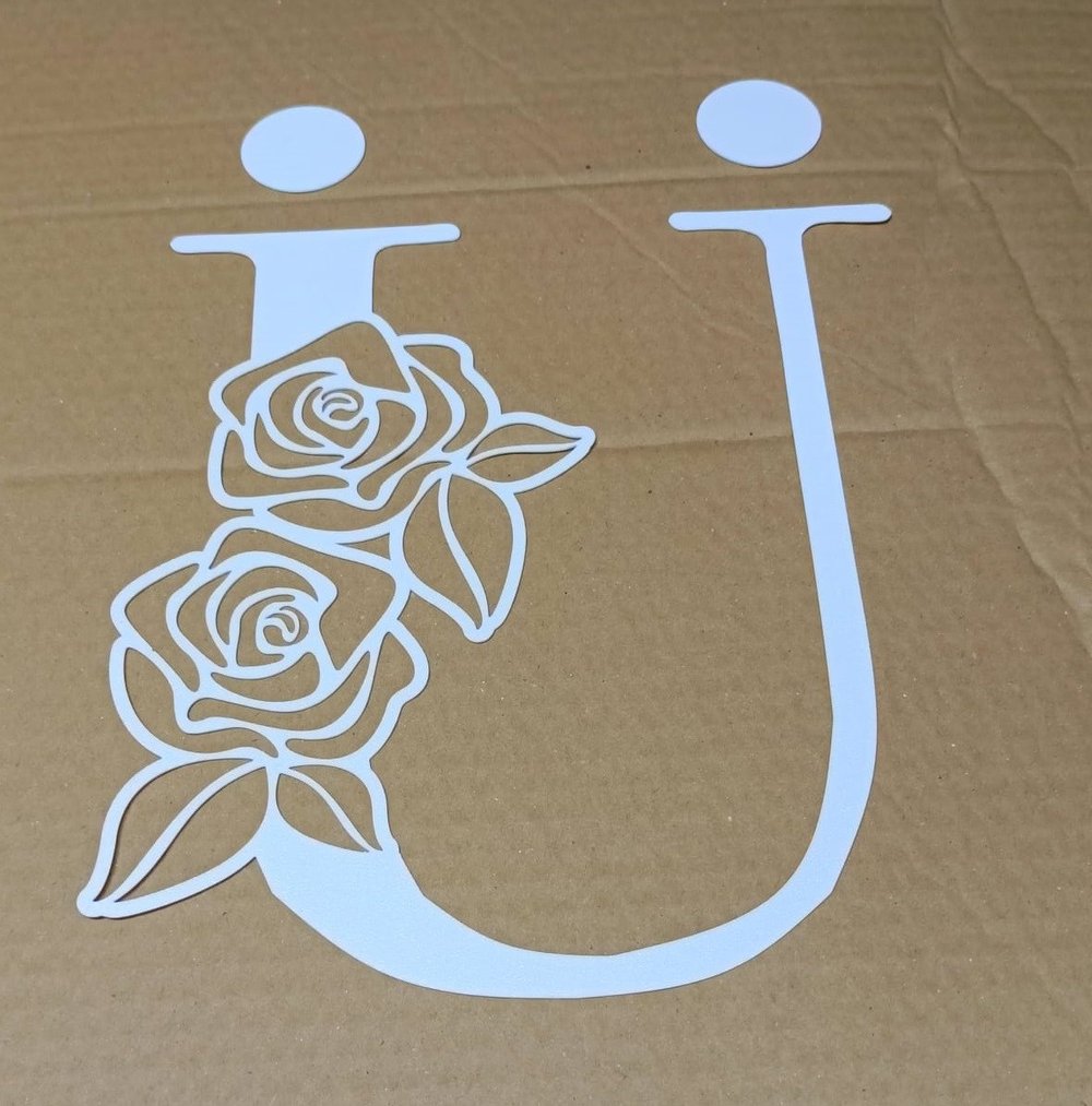 Gelin  Arabası Süsü -Ü Harfi - 25 cm