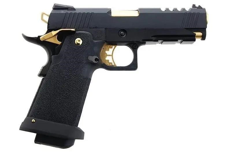 AW HX2711 4.3'' Hi-Capa Slide Cut Compact Black & Gold GBB Airsoft Tabanca