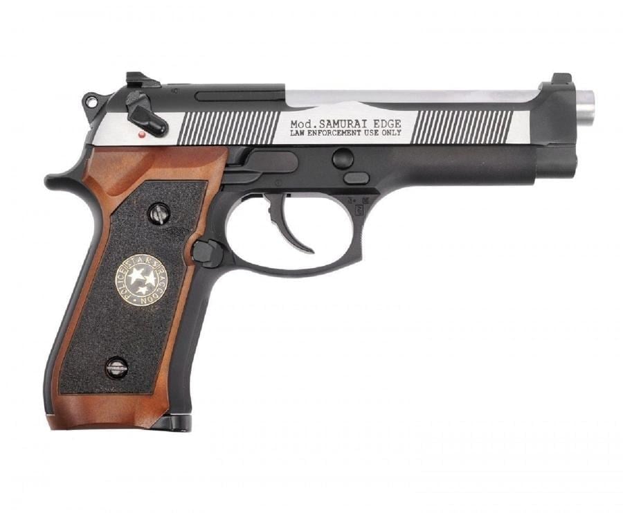 WE Samurai Edge M9 Silver & Black GBB Airsoft Tabanca