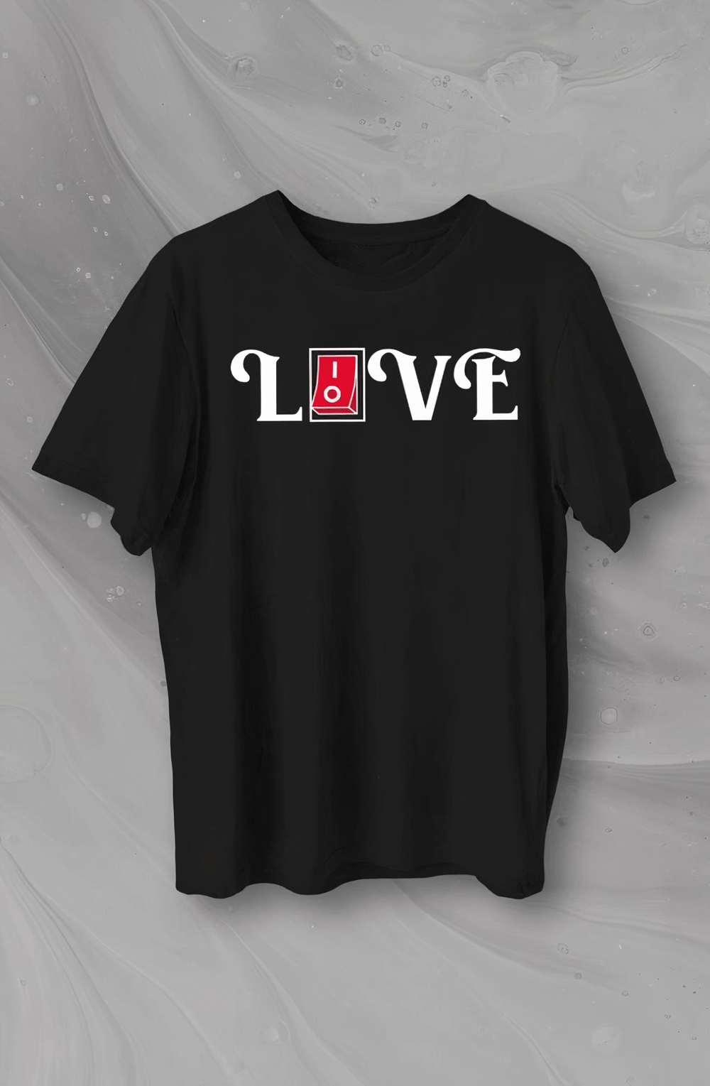 14 Şubat Sevgililer Günü Love Baskılı Oversize Bisiklet Yaka T-shirt - Siyah
