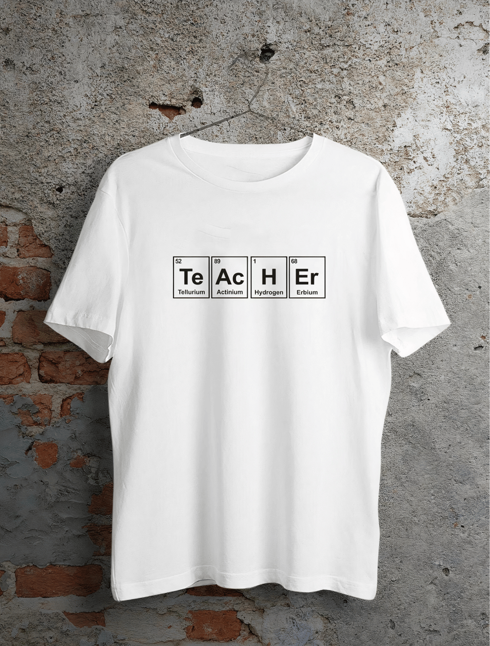 24 Kasım Kimya Öğretmeni Hediyesi Baskılı Bisiklet Yaka T-shirt - Beyaz