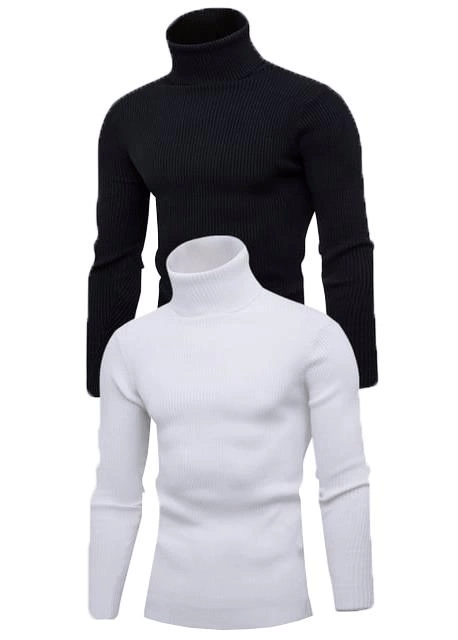 Erkek 2 Adet Kaşkorse Boğazlı Full Likralı Fitilli Slimfit Body