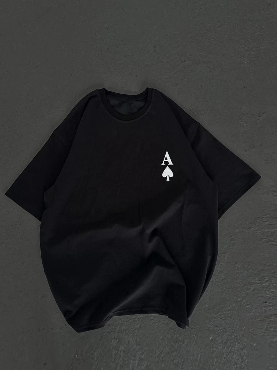Kadın Baskılı T-Shirt Kısa Kol Bisiklet Yaka Oversize Rahat Kalıp Günlük Tişört - Siyah