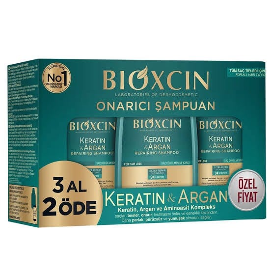 Bioxcin Şampuan 3 Al 2 Öde KeratinArgan 300ml