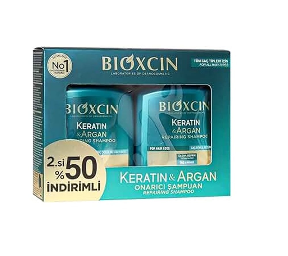 Bioxcin Şampuan Keratin ve Argan Onarıcı 2'li 300ml