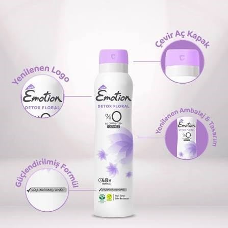 Emotion Deodorant Bayan Detox Floral 150ml