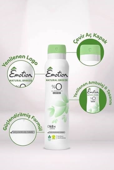 Emotion Deodorant Bayan Naturel Breeze 150ml