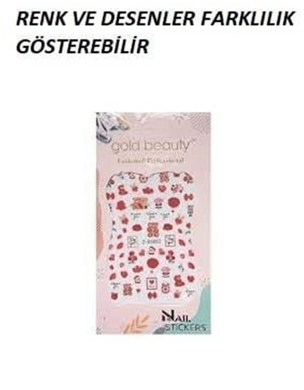 Gold Tırnak Desenli  Sticker**  Karma