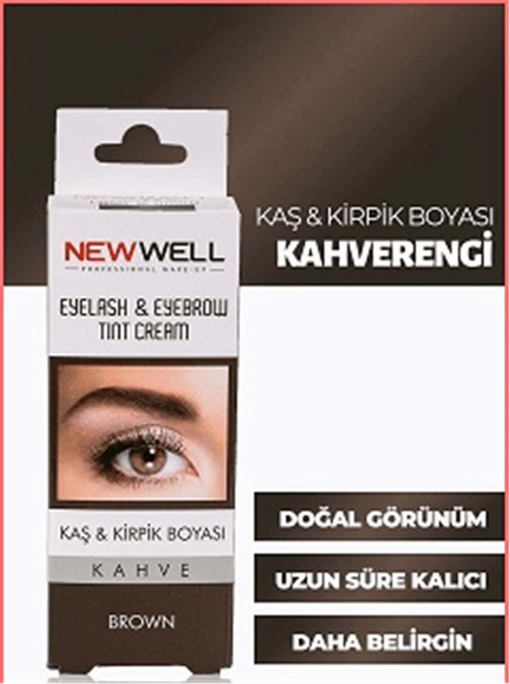 New Well Kaş ve Kirpik Boyası Kahverengi