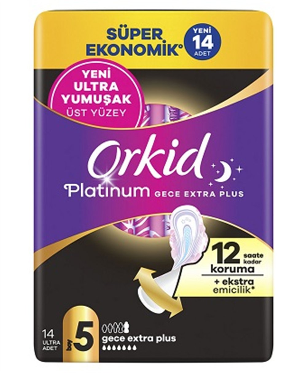 Orkid Ultra Platinum  Gece Extra Plus  14'LÜ 5 Numara
