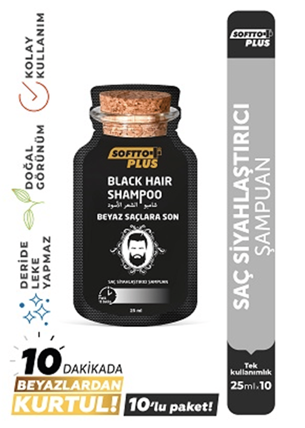 Softto Plus Şampuan Black 10lu 25ml