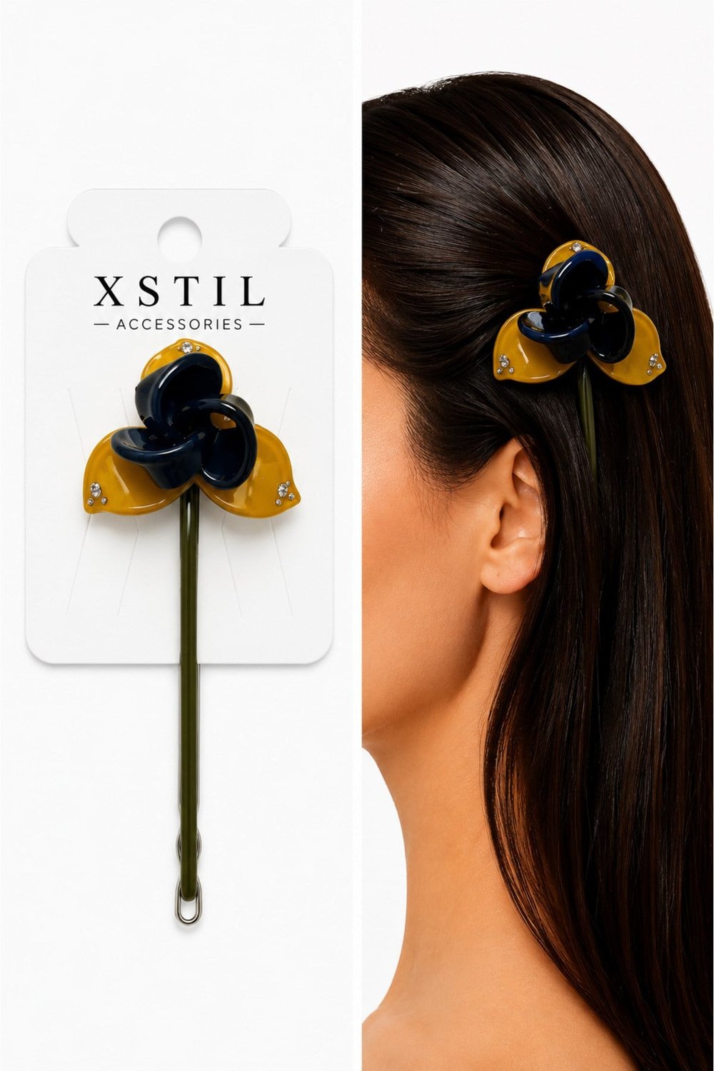 XSTIL Vintage Çiçek Detaylı Saç Tokası