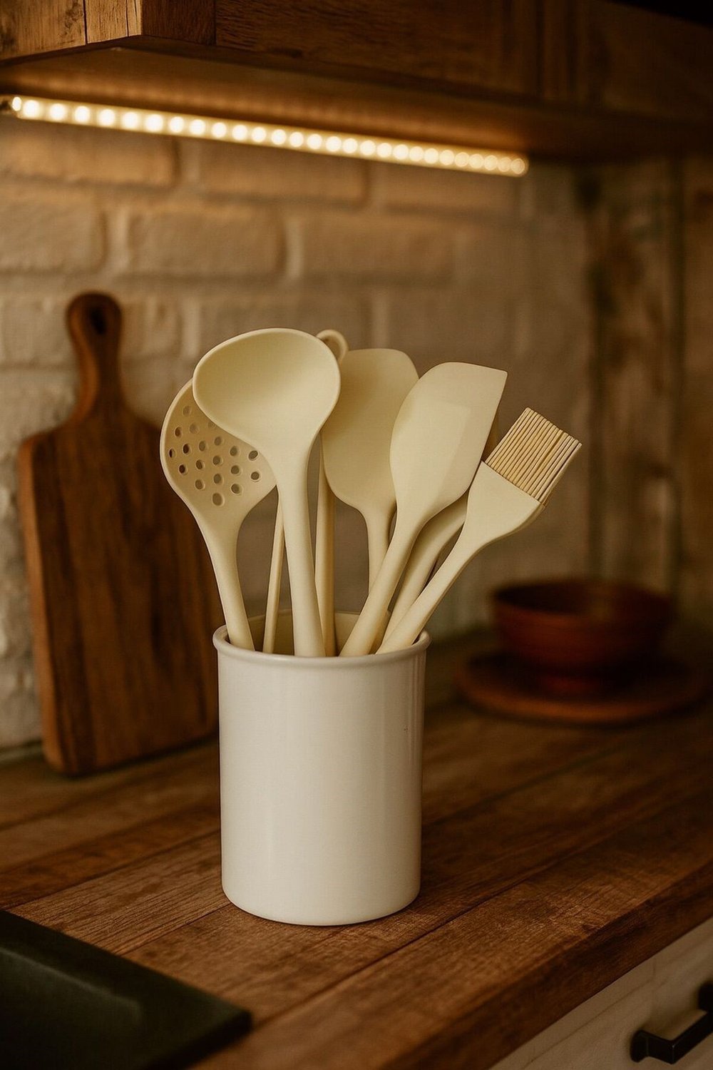 Isıya Dayanıklı Krem Silikon Servis Seti 7'li