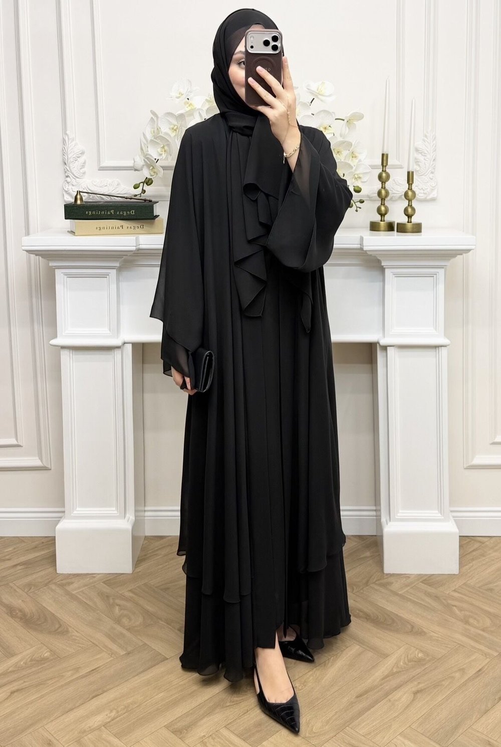 Diamond Abaya Takım Siyah