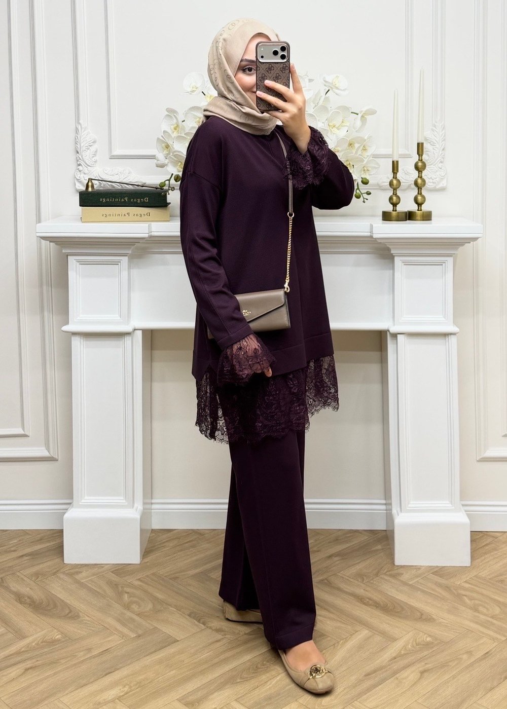 Layla Merserize Takım Mürdüm
