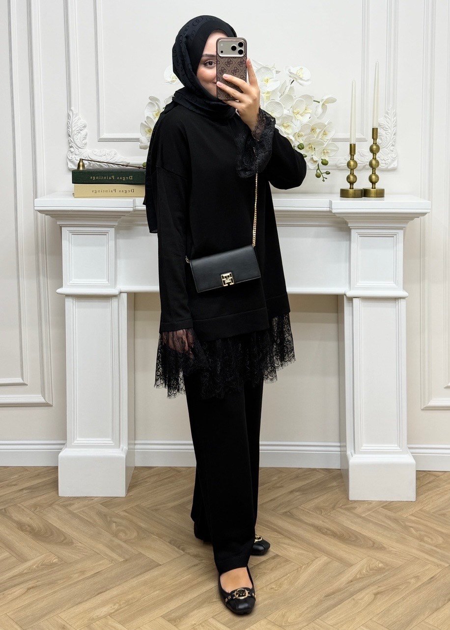 Layla Merserize Takım Siyah