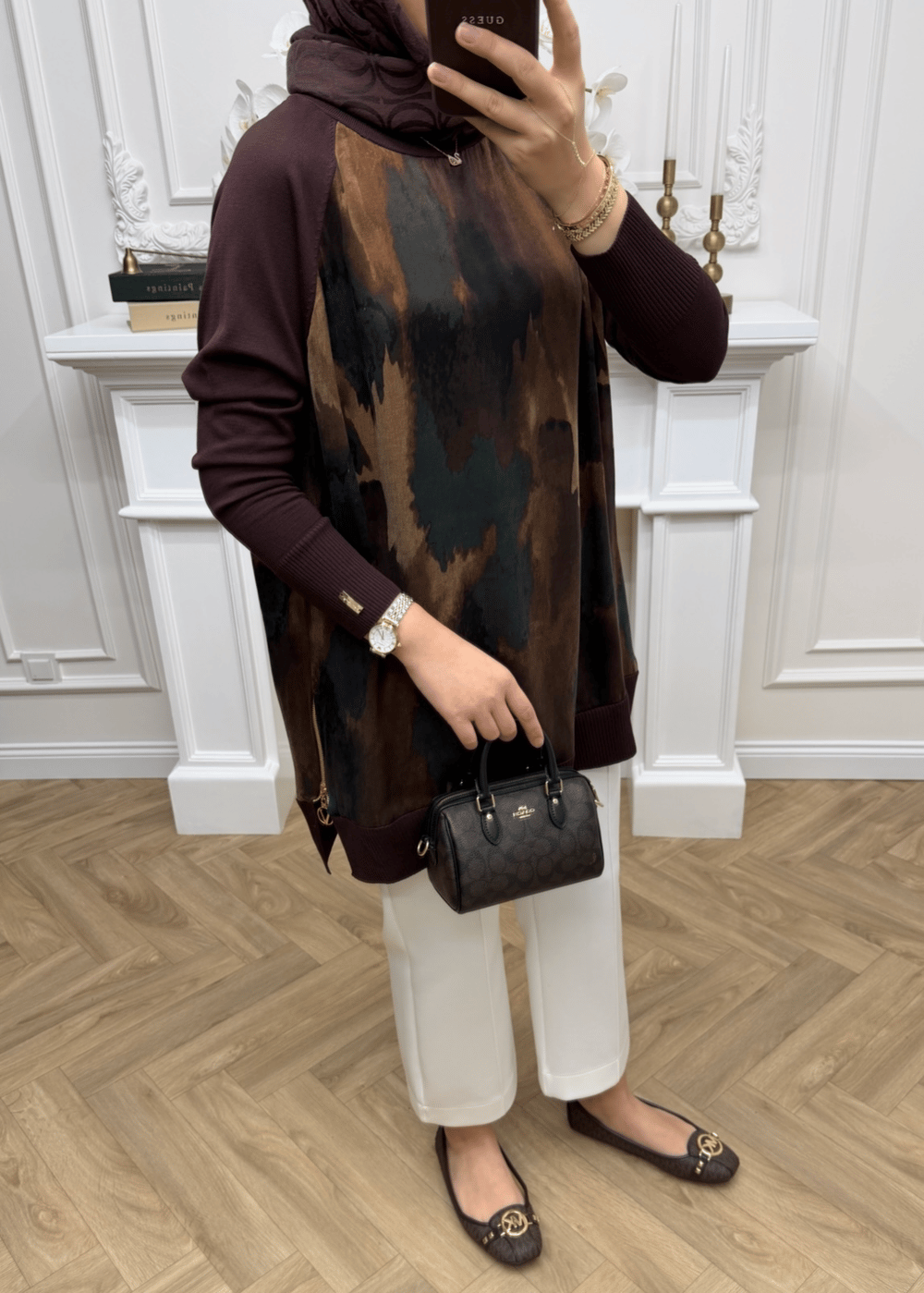 Maya Qupra Merserize Tunik | Kahve
