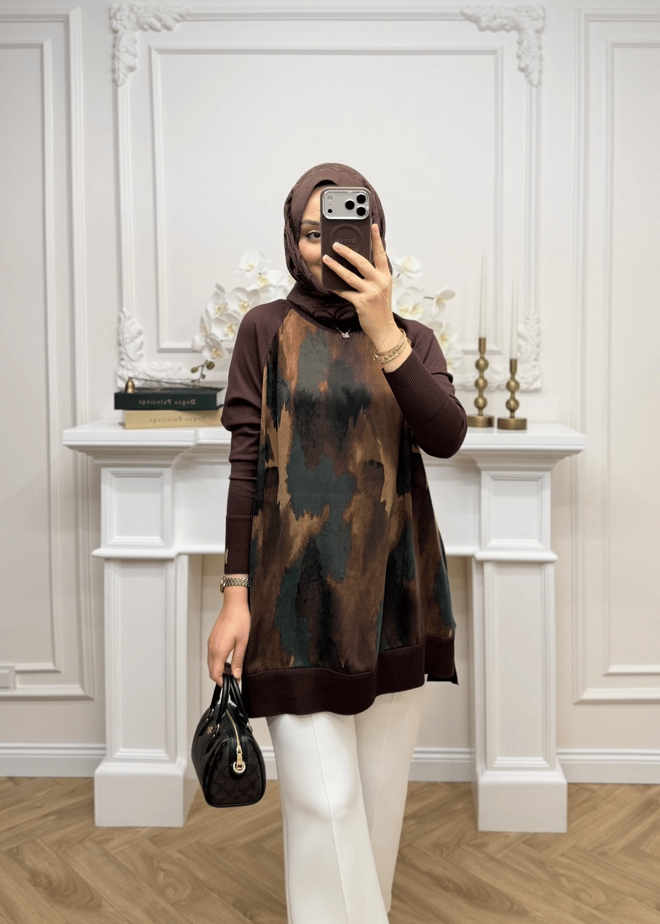 Maya Qupra Merserize Tunik | Kahve