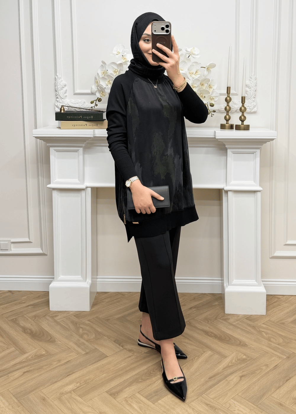 Maya Qupra Merserize Tunik | Siyah
