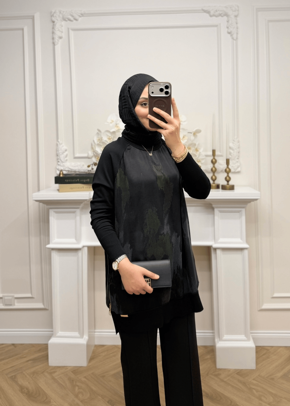 Maya Qupra Merserize Tunik | Siyah