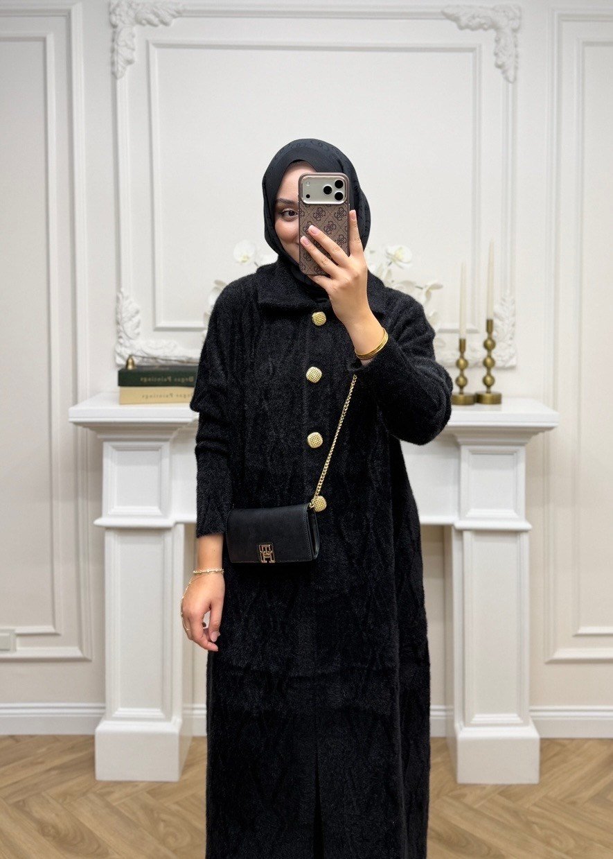 Talya Angora Hırka | Siyah
