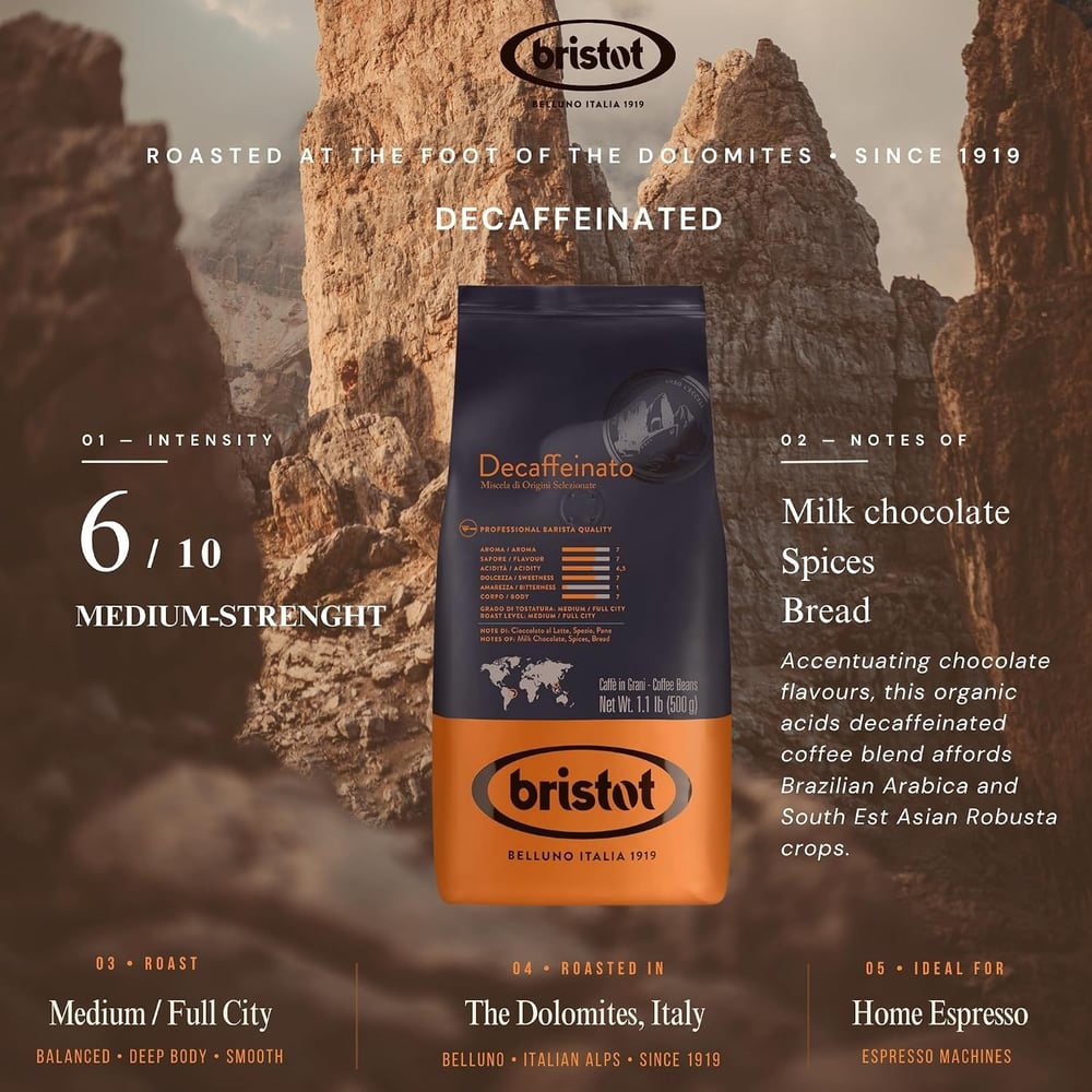 Decaffeinato 500 Gr Kafeinsiz Çekirdek Kahve