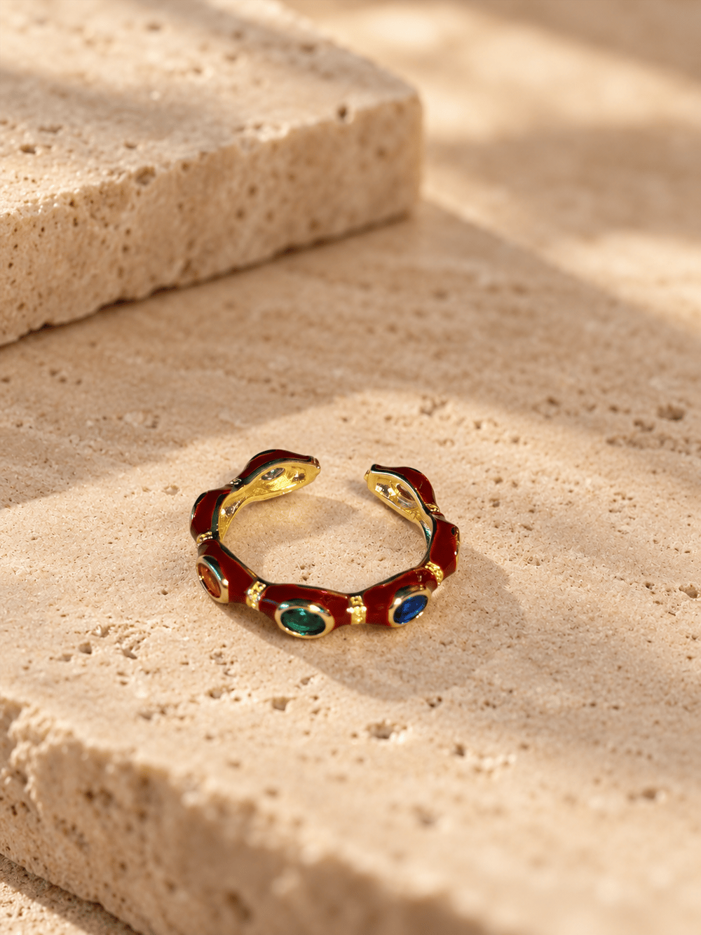 Art Pop Enamel Statement Ring