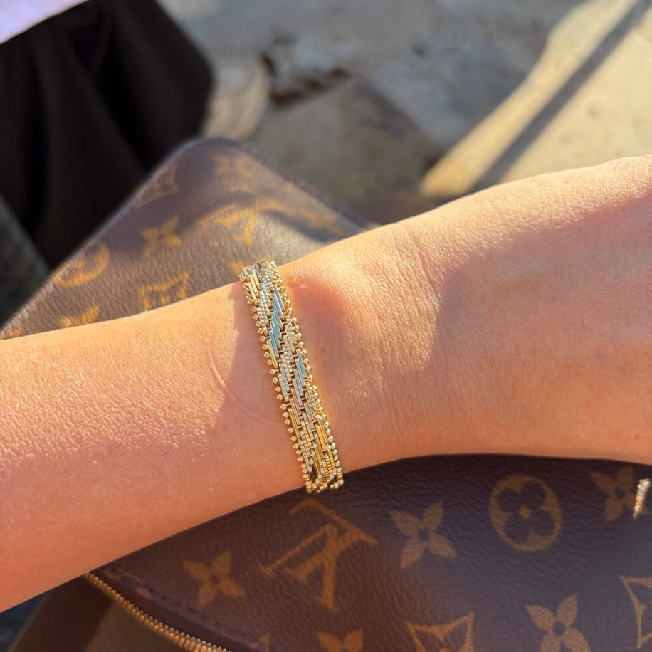 Golden Grid Bracelet