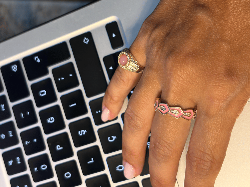 Pink Mosaic Ring