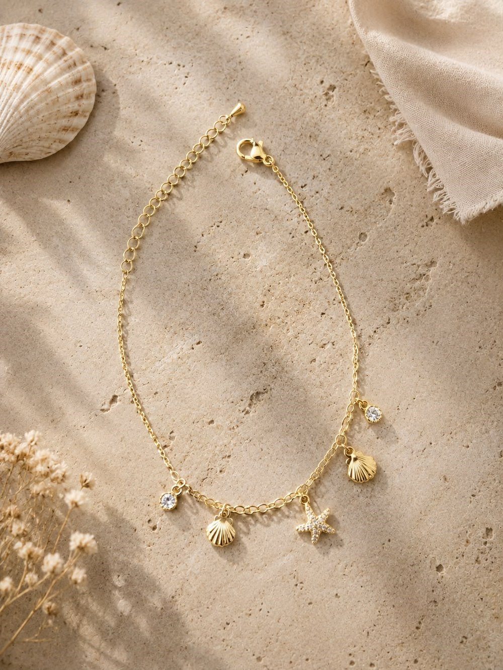 Shell Charm Anklet