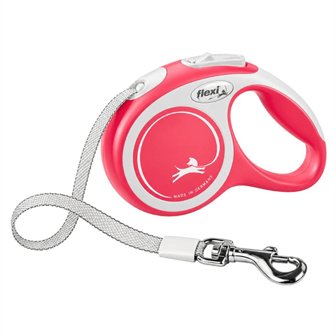 Flexi New Comfort XS Kırmızı Otomatik Şerit Kedi ve Köpek Gezdirme Tasması 3 m / 12 kg